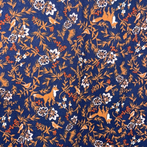 •CROFT&BARROW•NAVY FOREST FALL FLORAL SHORT SLEEVE CLASSIC CREW SHIRT SIZE PXXL - Picture 3 of 6